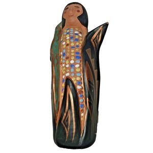 Native Art Sculpture Handmade Painted Figure Decor Native American VTG Vintage